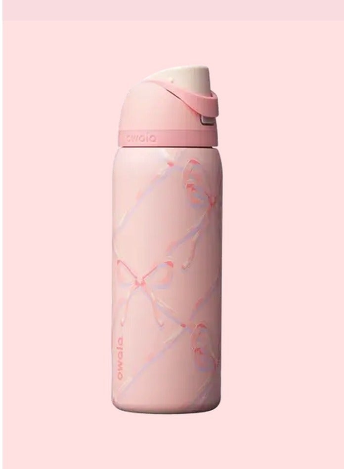 （Sugar Plum Fairy 32OZ）FreeSip Insulated Stainless Steel Water Bottle with Straw for Sports, Travel, and School BPA-Free Sports Water Bottle - view 2